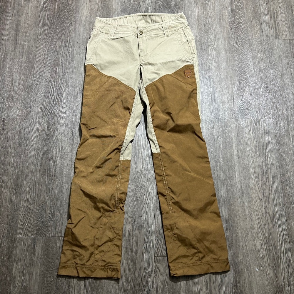 Eddie Bauer Field Pants Size 2 Khaki Brown Cordura Overlay Brush Hunting 0060